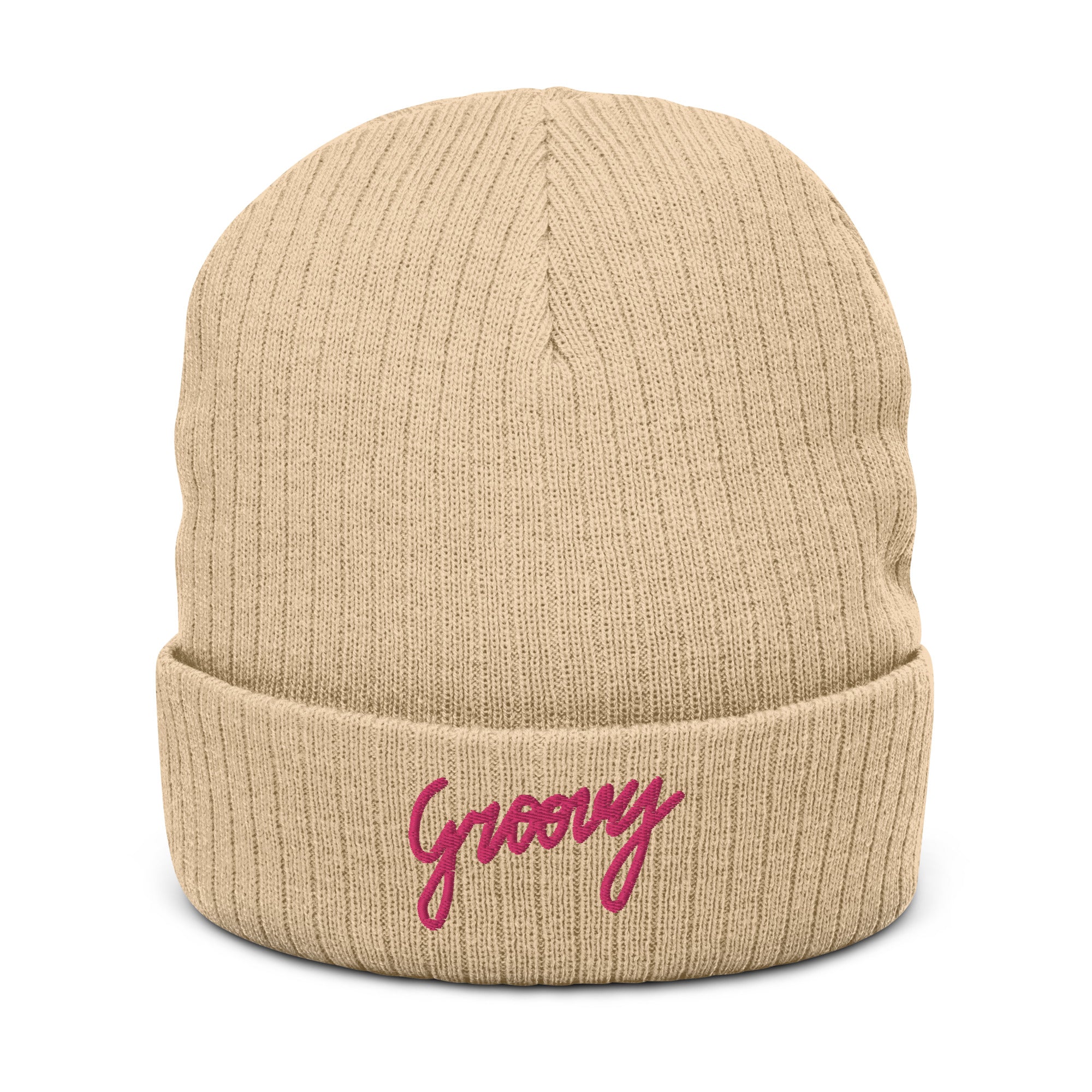 Groovy knitted beanie